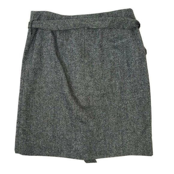 BANANA REPUBLIC Gray Button Front Belted Skirt 8 - Picture 5 of 5